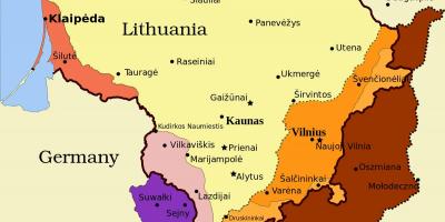 Mapa de kaunas, Lituania