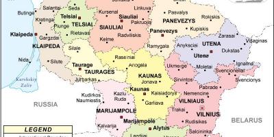 Mapa de Lituania político